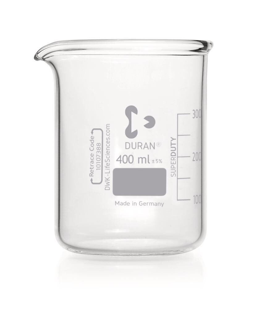 Beaker DURAN® Super Duty low form, 400 ml, 10 Piece(s)