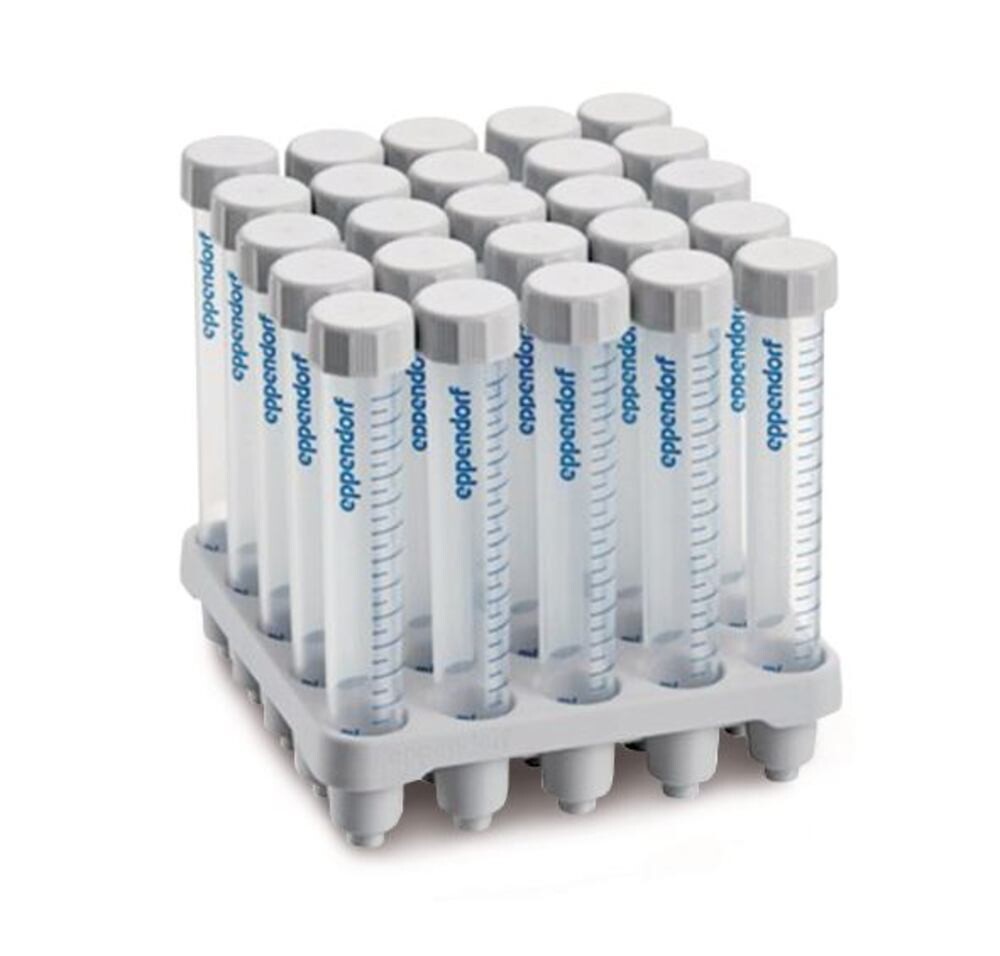 Centrifuge tubes Eppendorf Conical Tubes® 15 ml Transparent, Sterile, rack, Pyrogen-, DNase-, RNase-, DNA-free, 500 Piece(s)