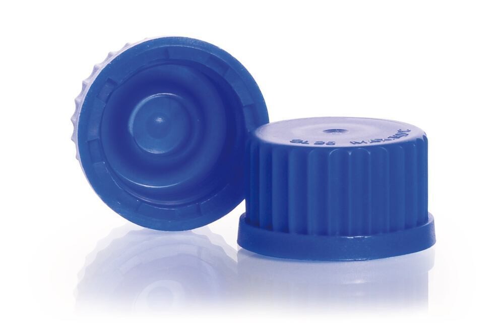 Screw caps, GL 25, blue, 10 Piece(s)
