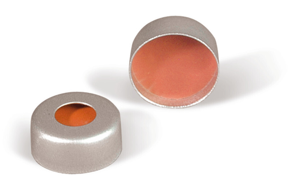 Crimp caps ROTILABO® with septum, Suitable for, Ø neck outside 11 mm, Silicone/PTFE, 200 Piece(s)