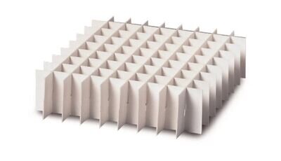 Accessories divider inserts cardboard for Cryogenic box 136 x 136 mm, Compartment size, 17 x 17 mm, Height, 30 mm, No. of slots, 49, 7 x 7, 10 Piece(s)