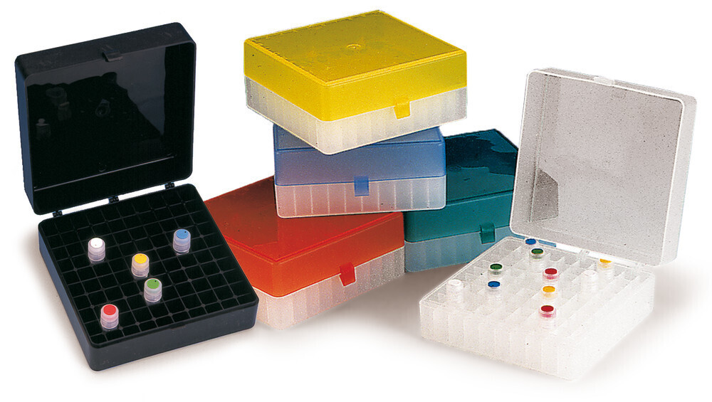 Storage box ROTILABO® 100 slots, black, 1 Piece