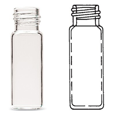 Flacons d&#39;échantillon ROTILABO® 4 ml avec filetage, Verre marron, 200 Pièce(s)
