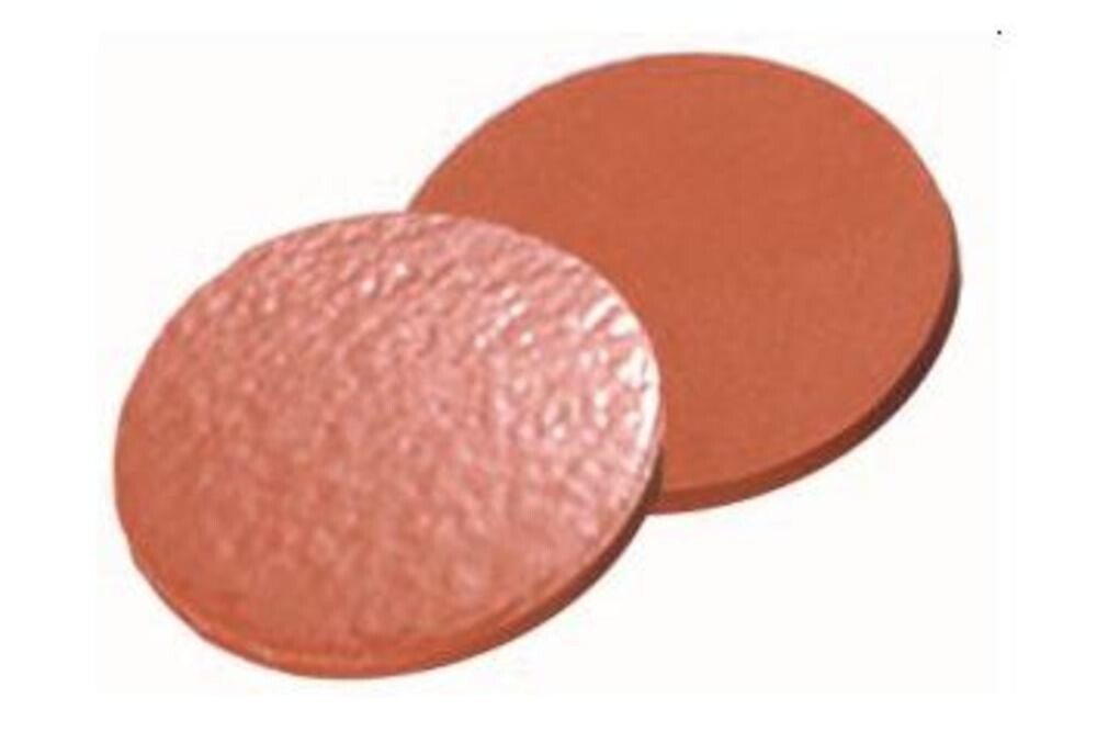 Septa ROTILABO® for ND8 8 mm, Natural rubber orange red / TEF transparent, 1000 Piece(s)