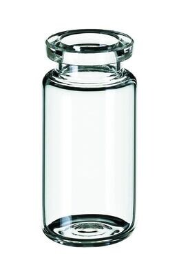Flacons Headspace ROTILABO® avec bord perlé ND20 fond arrondi, Verre transparent, bord roulé DIN, 10 ml, 100 Pièce(s)