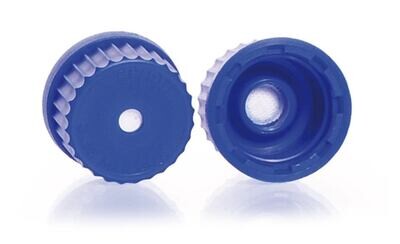 Belüftungsschraubkappen GL 25, DURAN® mit ePTFE-Membran, blau, 5 Stück
