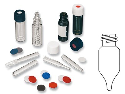 Screw top vials ROTILABO® ND8, Brown glass, with labelling space, 1.5 ml, 100 Piece(s)