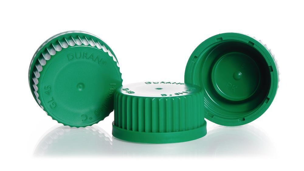 Screw caps, GL 45, green, 10 Piece(s)