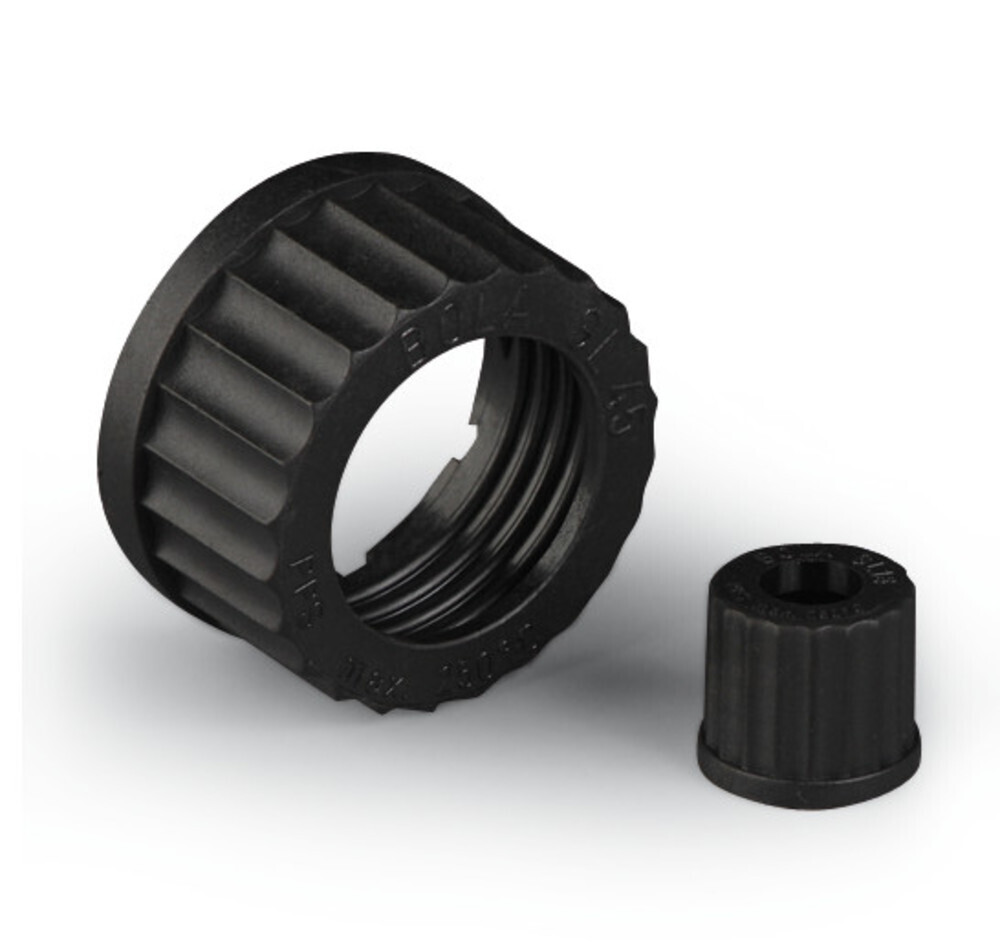 Screw caps with hole, GL 25, 10 Piece(s)