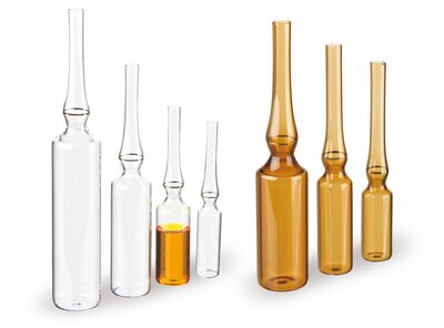 Ampullen, vorgeritzt, 2 ml, Braunglas, Ø 12,5 x 75, 144 Stück