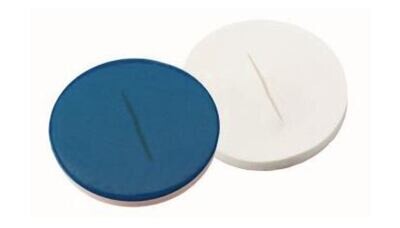 Septa ROTILABO® for ND8 8 mm, Silicone white / PTFE blue, slotted, 1000 Piece(s)