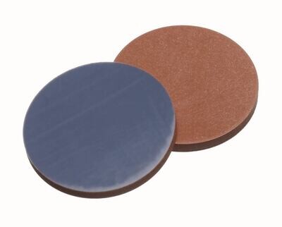 Septa ROTILABO® para ND13 12 mm, Rojo butilo/Gris PTFE, 1000 Unidad(es)