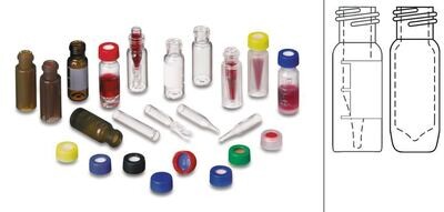 Sample vials ROTILABO® with short thread ND9, Brown PP, with graduations, 1.5 ml, 100 Piece(s)