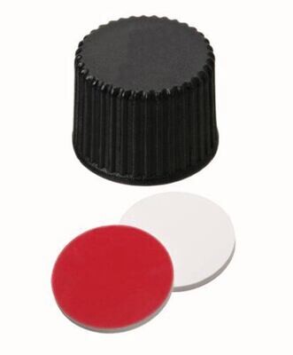 Screw caps ROTILABO® ND8 closed, Silicone white / PTFE red, UltraClean, 100 Piece(s)