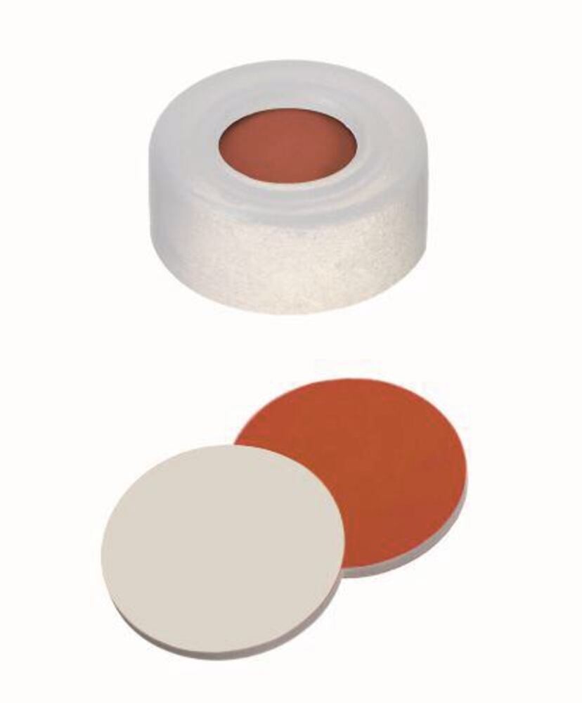 Snap ring caps ROTILABO® ND11 hard version, RedRubber / PTFE beige, AGILENT quality, 100 Piece(s)