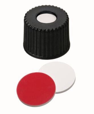 Tappi a vite ROTILABO® ND8 con foro, Crema di silicone / PTFE rosso, UltraClean, 100 Pezzo(i)