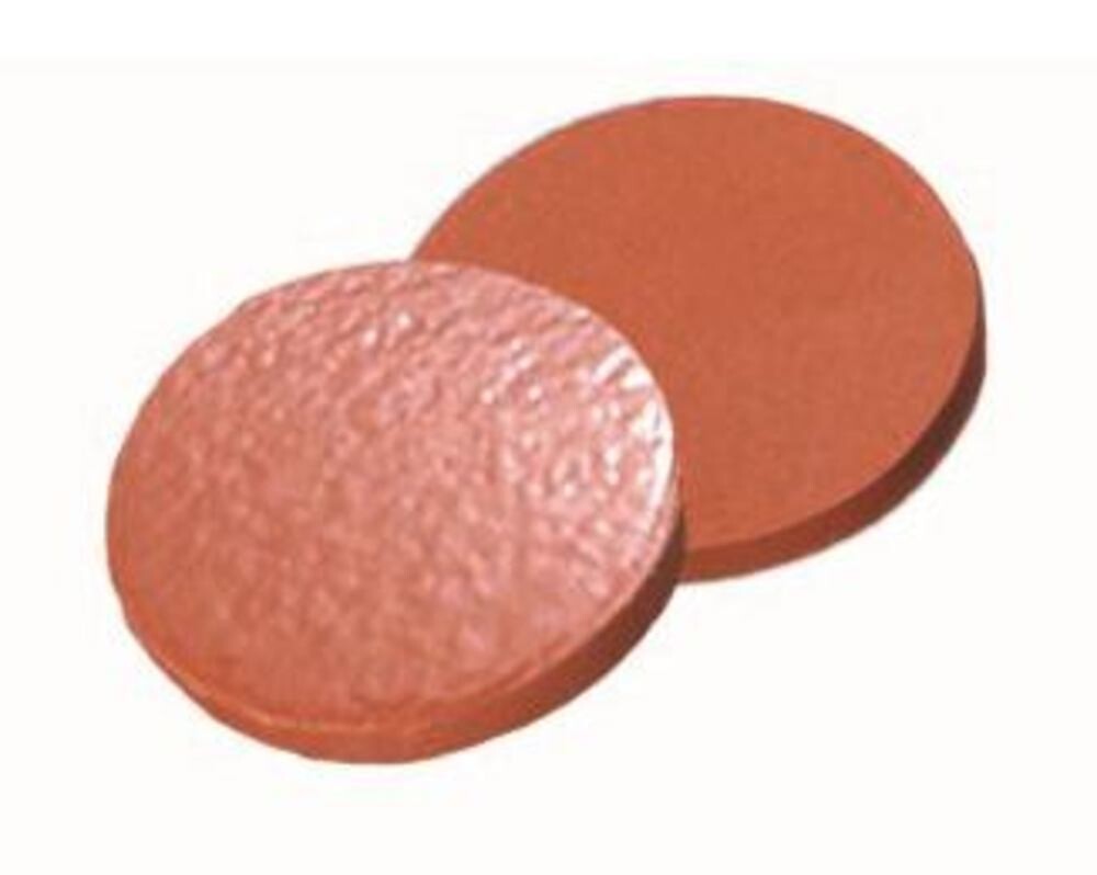 Septa ROTILABO® for ND13 12 mm, Natural rubber orange red / TEF transparent, 1000 Piece(s)