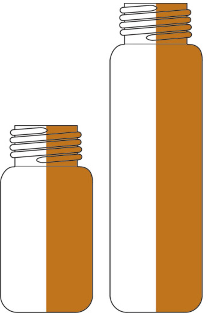 Viales de muestra ROTILABO® con rosca fina ND18, Vidrio marrón, 10 ml, 100 Unidad(es)