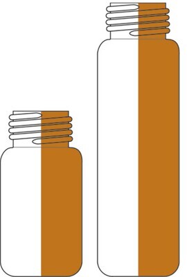 Rotilabo®-Feingewindefläschchen ND18, Klarglas, 10 ml, Ø 22,5 x L 46 mm, 100 Stück