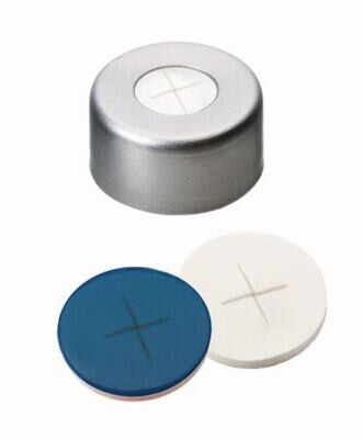 Cappucci a crimpare ROTILABO® ND11 con foro, Silicone bianco / PTFE blu, con fessura, 100 Pezzo(i)