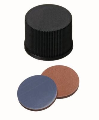 Tappi a vite ROTILABO® ND13 chiusi, rosso butile / PTFE grigio, 100 pezzo(i)