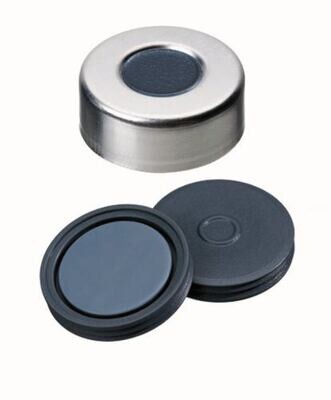 Bouchons à sertir ROTILABO® ND20 avec trou, Butyle / PTFE, partiellement revêtus, 100 Pièce(s)