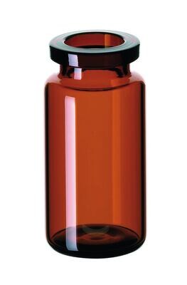 Viales Headspace ROTILABO® con borde rebordeado ND20, fondo redondeado, vidrio marrón, borde enrollado DIN, 10 ml, 100 pieza(s)