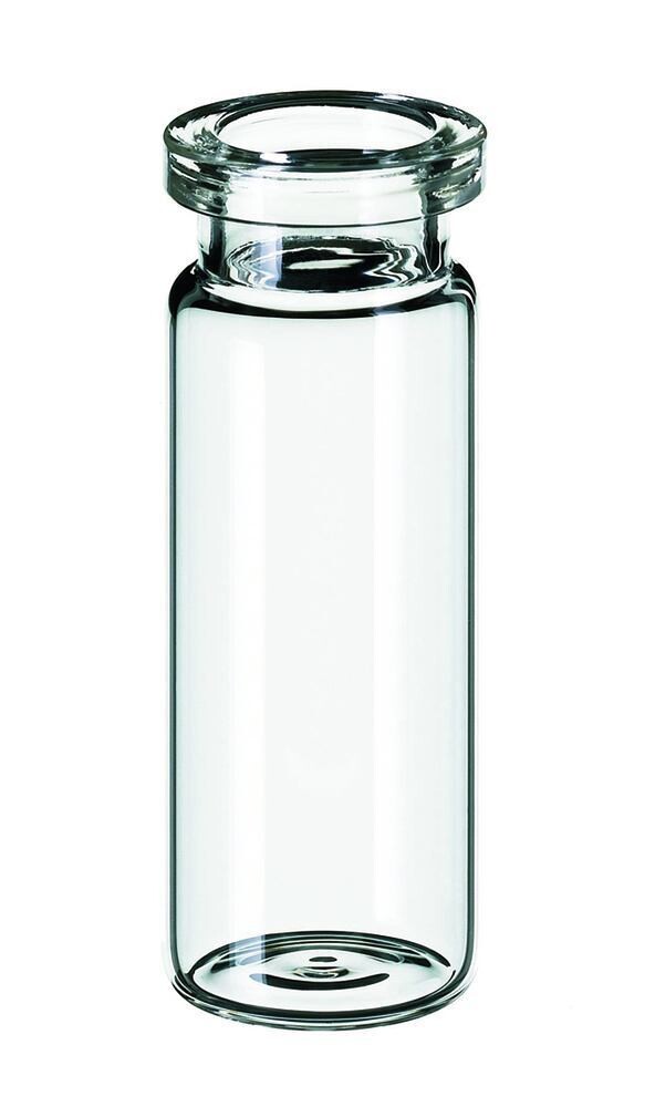 Flacons Headspace ROTILABO® avec bord perlé ND20 fond Headspace plat, bord roulé DIN, 10 ml, 100 Pièce(s)