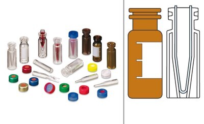 Rotilabo®-Schnappringfl. ND11, Braunglas mit Beschriftungsfeld, 1,5 ml, 100 Stück