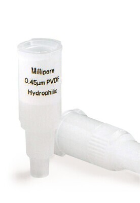 Syringe filters Millex® Hydrophobic polytetrafluoroethylene (PTFE), 0,45 µm, 4 mm, Millex®-FH, 100 Piece(s)