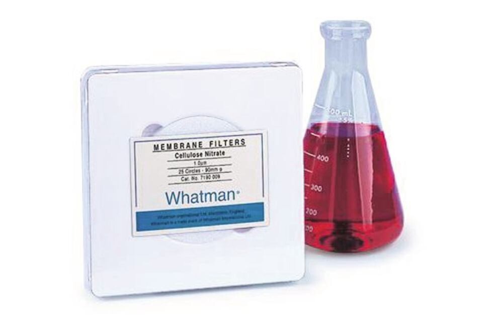 Membrane filters Cellulose nitrate 5 µm, 47 mm, without grid, non-sterile, 100 Piece(s)