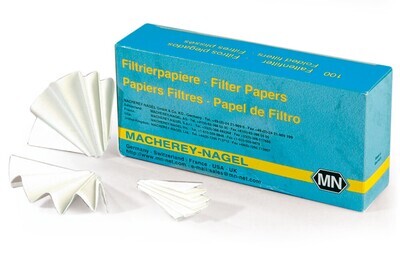 Filterpapiere-Faltenfilter, Typ 617 1/4, schnell filtrierend, Ø 70 mm, 100 Stück