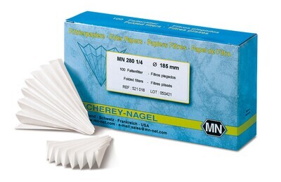Filtres pliés MN 280 sans phosphate, , 150 mm, 100 Pièce(s)