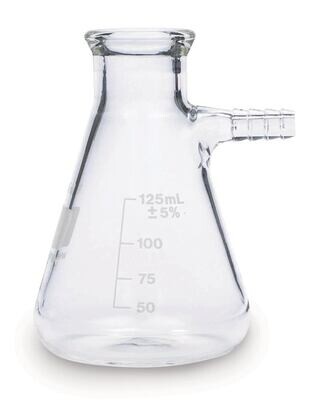 Accessoires pour unité de filtration sous vide 25 mm, Fiole aspirante 125 ml avec raccord sous vide (Ø 6 mm), 1 Pièce(s)