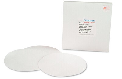 Glasfaser-Filtrierpapier - Rundfilter, Typ GF 6, Ø 200 mm, 100 Stück
