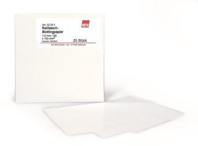 Papiers buvards ROTILABO® Épaisseur 1,0 mm, 15 x 15 cm, 25 Pièce(s)