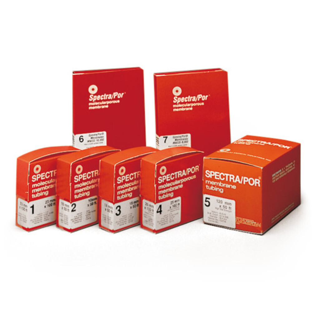 Dialysis membrane Spectra/Por® 1 to 4 Spectra/Por® 2 - MWCO 12,000 to 14,000, 45 mm, 1 Piece(s)