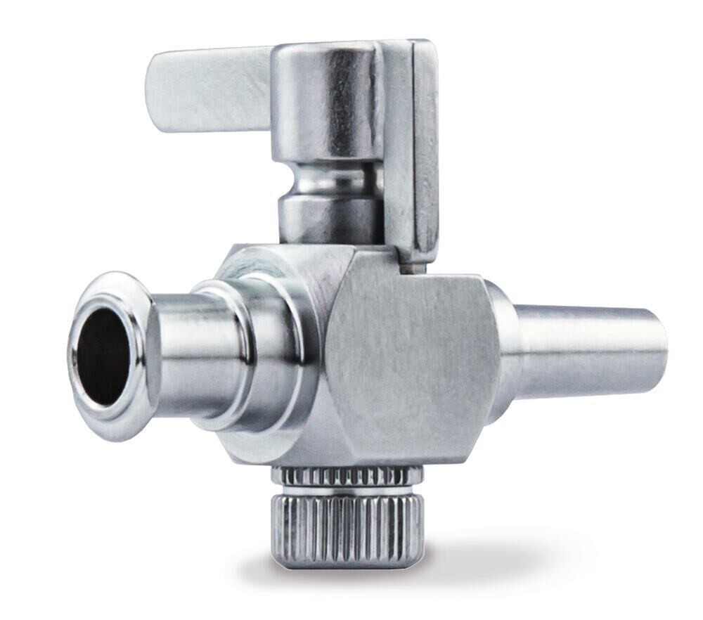 Replacement parts for SPE Vacuum Manifolds CHROMABOND®, Stopcock (Luer valve), chrome-plated brass, 12 Piece(s)