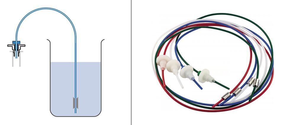 Adaptadores de tubo para columnas SPE CHROMABOND®, para 3 columnas de vidrio de 6 ml (incl. tubo, peso), 4 pieza(s)
