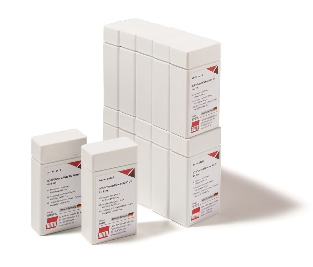 TLC Plates ROTI®ChromaPlate Poly 60 UV, 4 x 8 cm, 400 Piece(s)