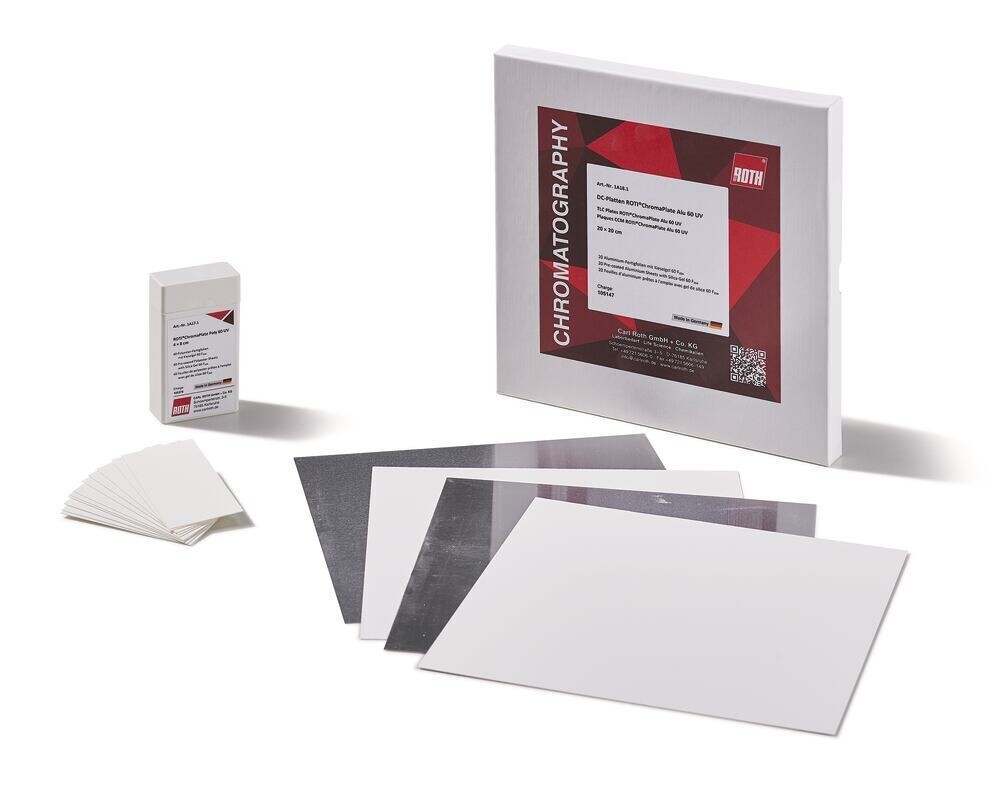 TLC Plates ROTI®ChromaPlate Alu 60 UV, 4 x 8 cm, 40 Piece(s)