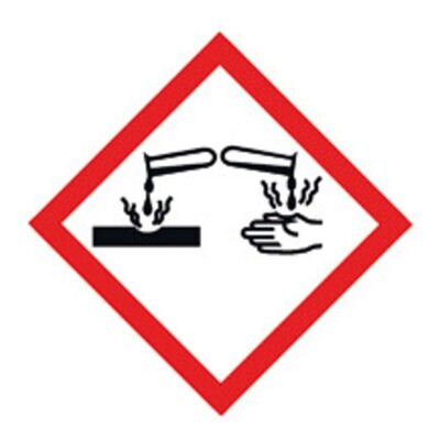 Pictogramme de danger SGH à combiner Pictogramme, Corrosif, 250 Pièces