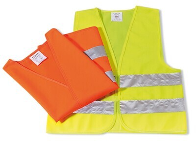 Warning vests two reflective stripes, Size, XXL, orange, 5 Pieces