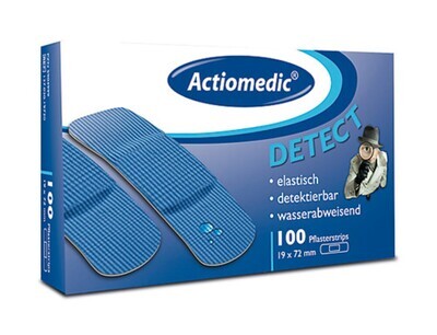 Yeso Actiomedic® Detect repelente al agua, Tiras de yeso, 72 x 19 mm, 100 Piezas