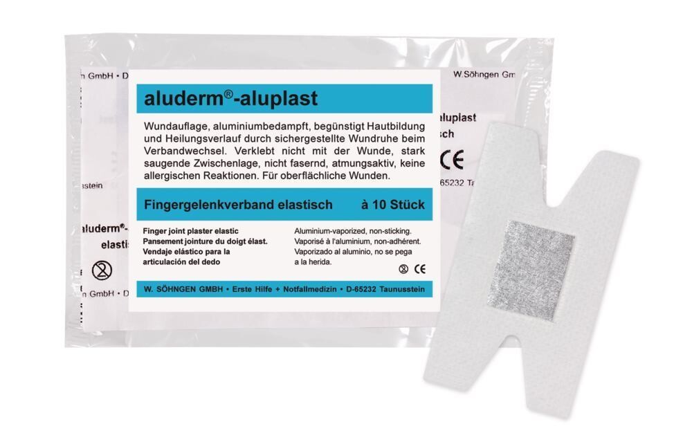 Paquete de recambio de apósito aluderm®, vendaje para las articulaciones de los dedos, 10 unidades