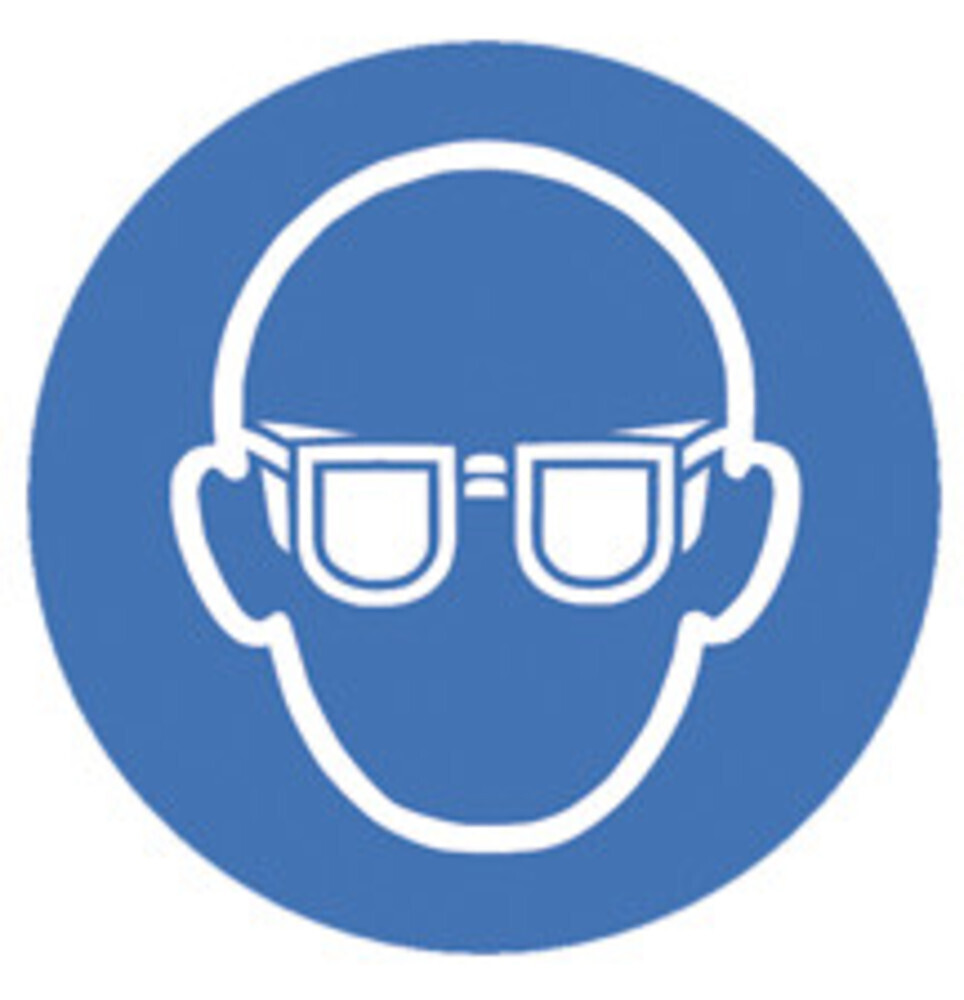 Mandatory signs in accordance with ISO 7010, Eye protection mandatory, 200 mm, 1 piece