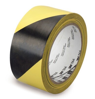 Ruban de signalisation, jaune/noir, 1 rouleau