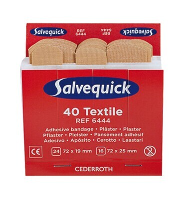 Paquete de recambio Salvequick® apósito textil, elástico 6444, 1 juego