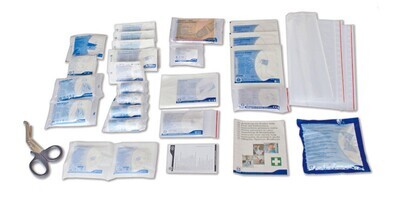 First aid refill pack Complete dressing material filling, according to DIN 13157, 1 Set