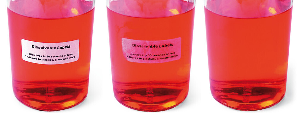 Labels Wash-off labels, 102 x 25.4 mm, 500 pieces
